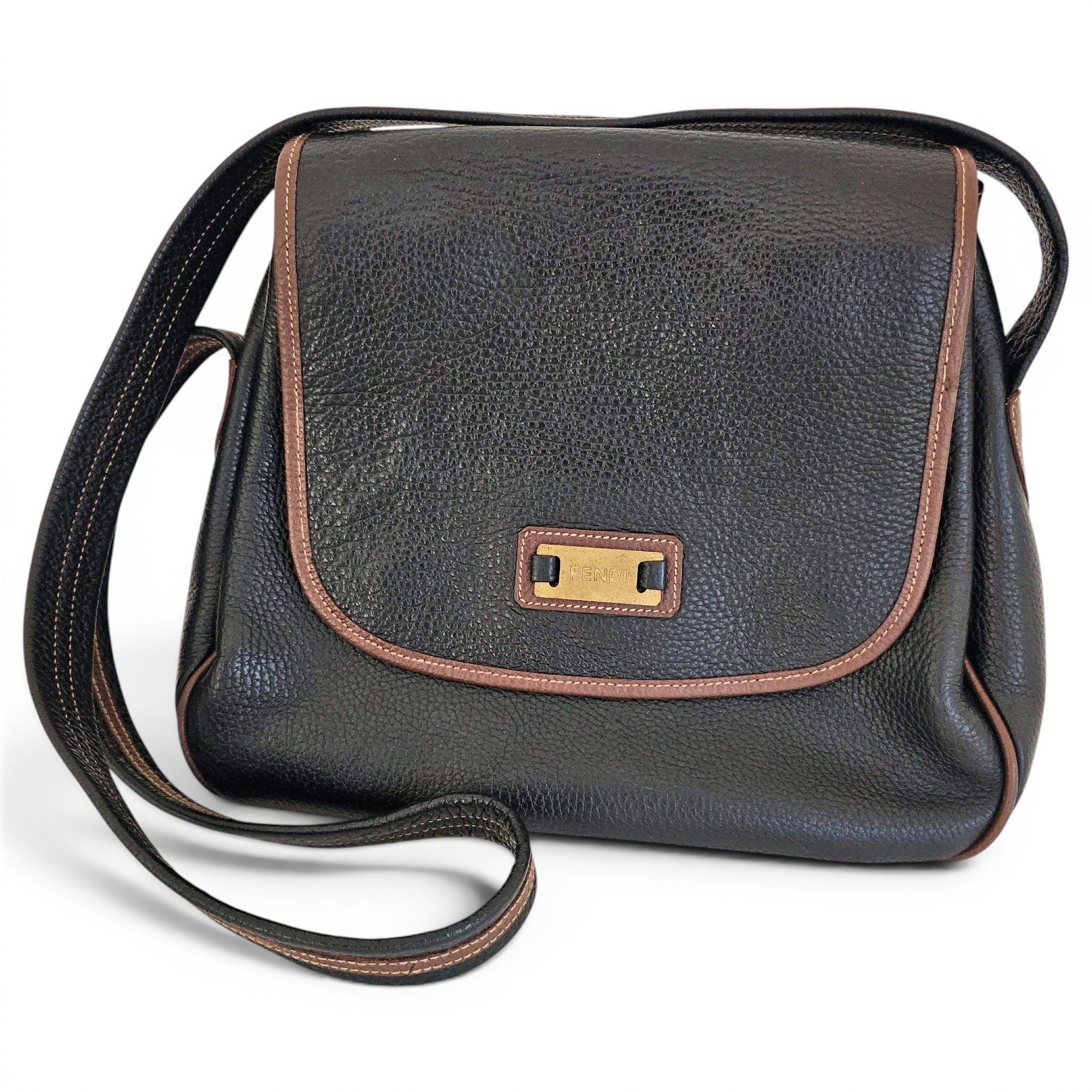 Leather clutch bag