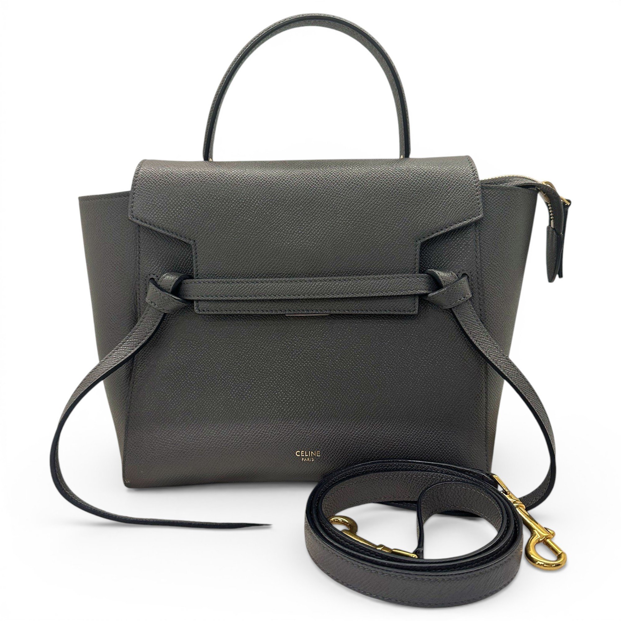 Belt leather handbag