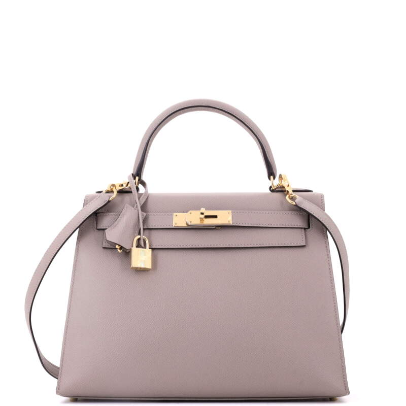 Gris Asphalte Epsom Sellier Kelly 28 Gold Hardware, 2021