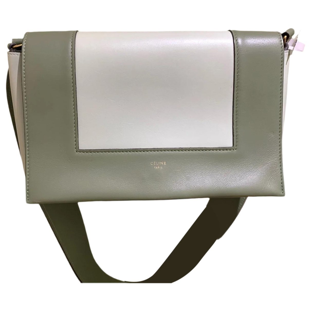 Frame leather handbag
