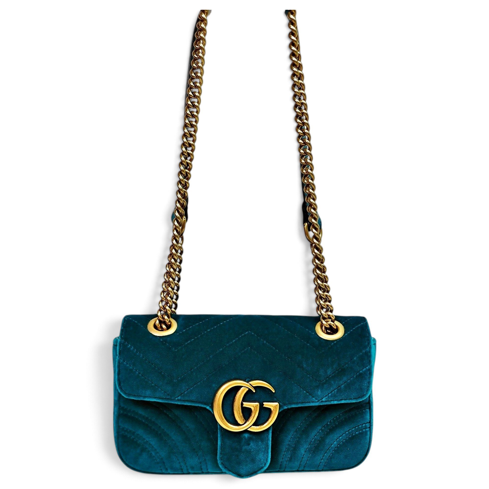 GG Marmont Flap velvet handbag
