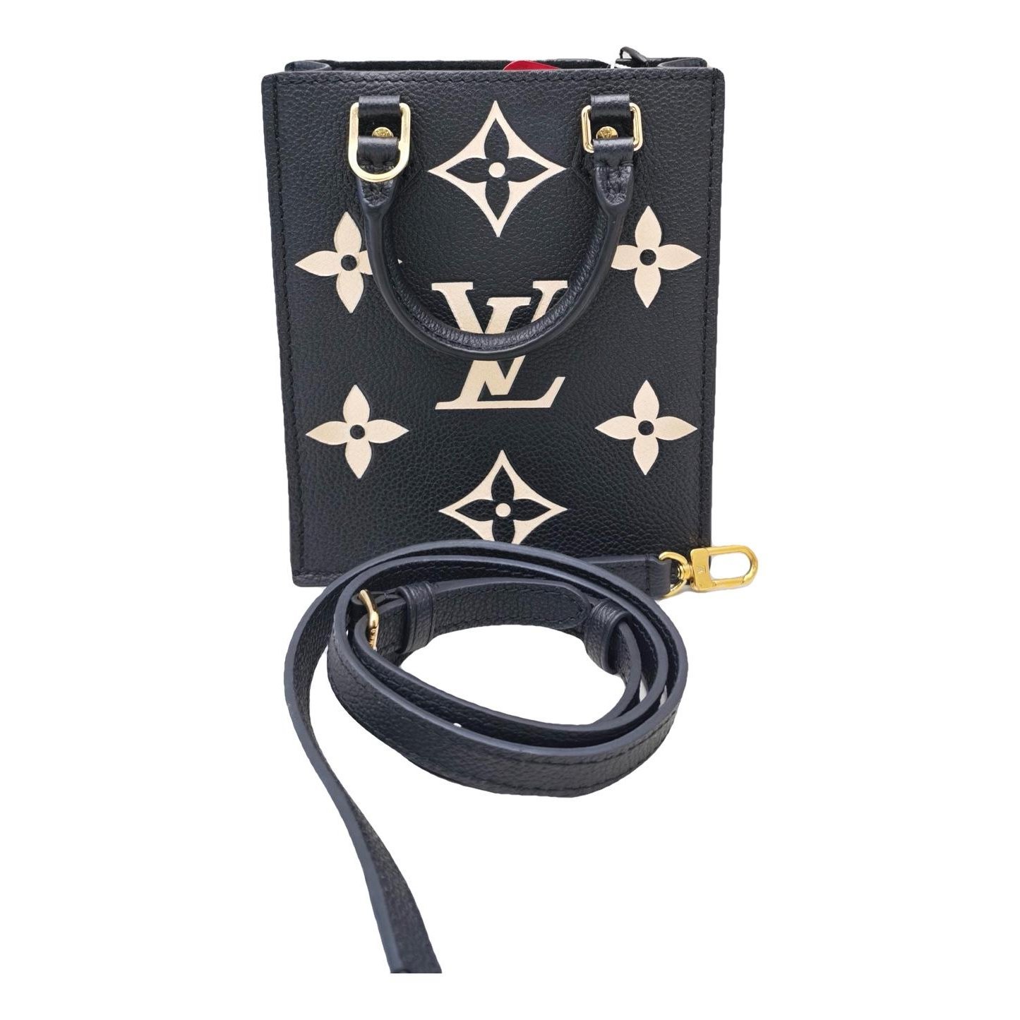 Plat leather handbag