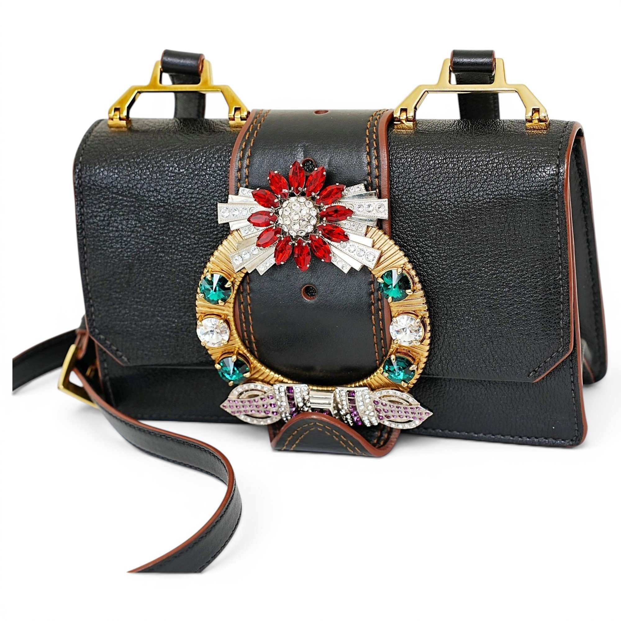Miu Lady leather handbag