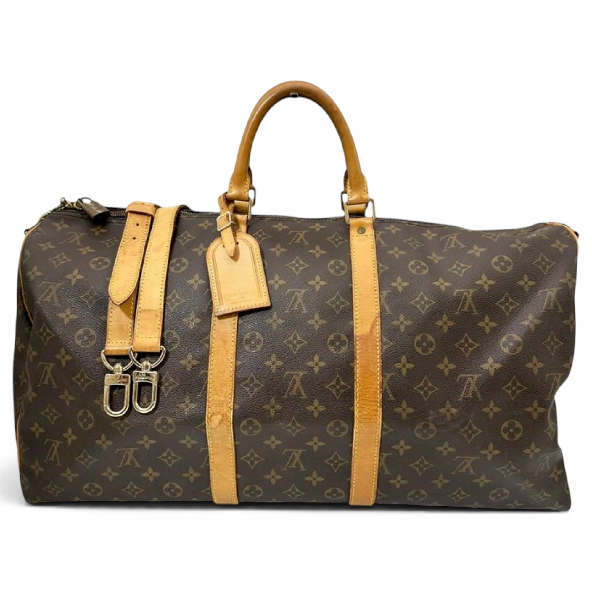 Keepall patent leather travel bag
