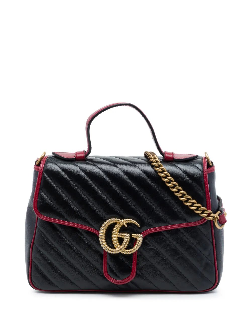2016-2026 Small GG Marmont Matelasse Leather Torchon Top Handle Bag satchel