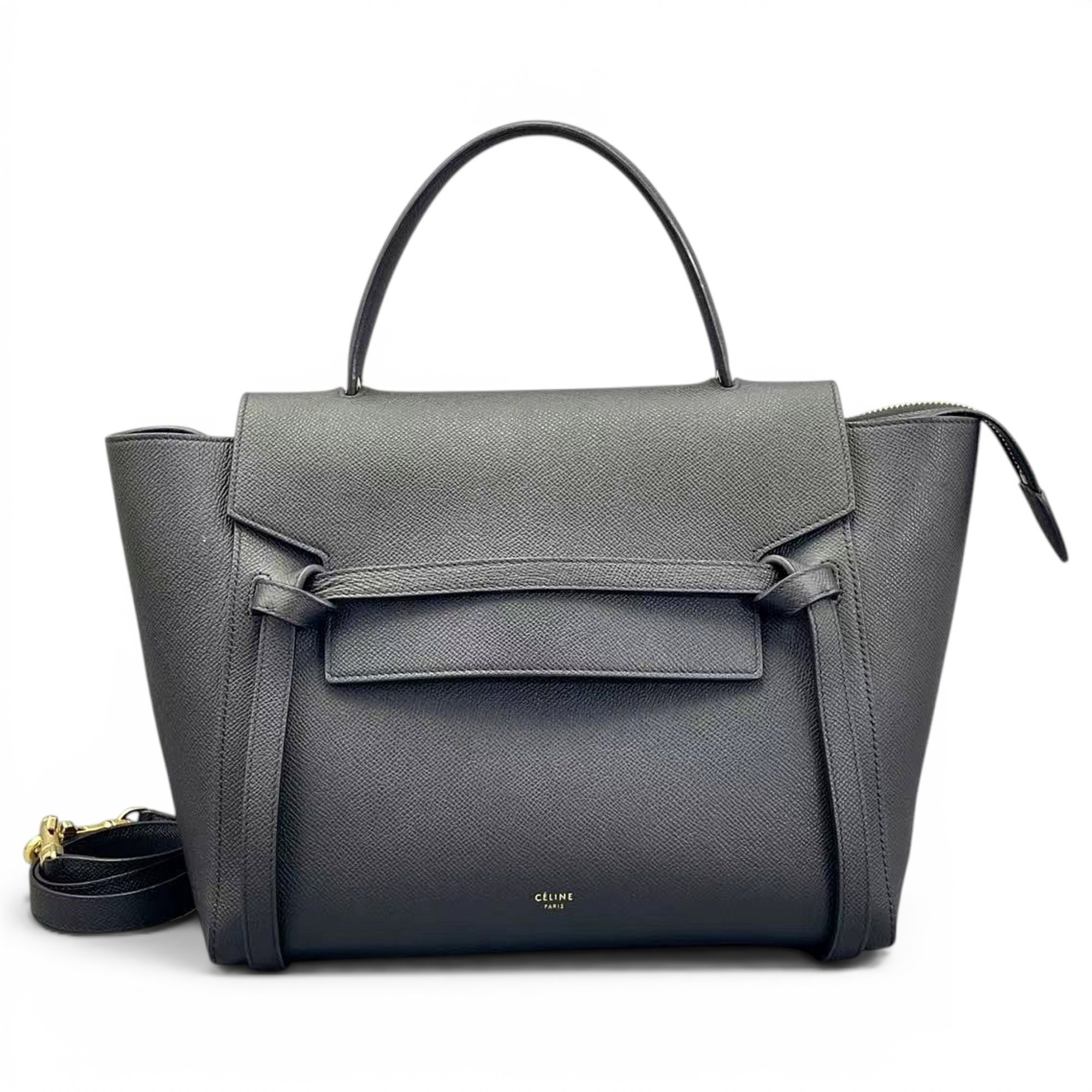 Belt leather handbag