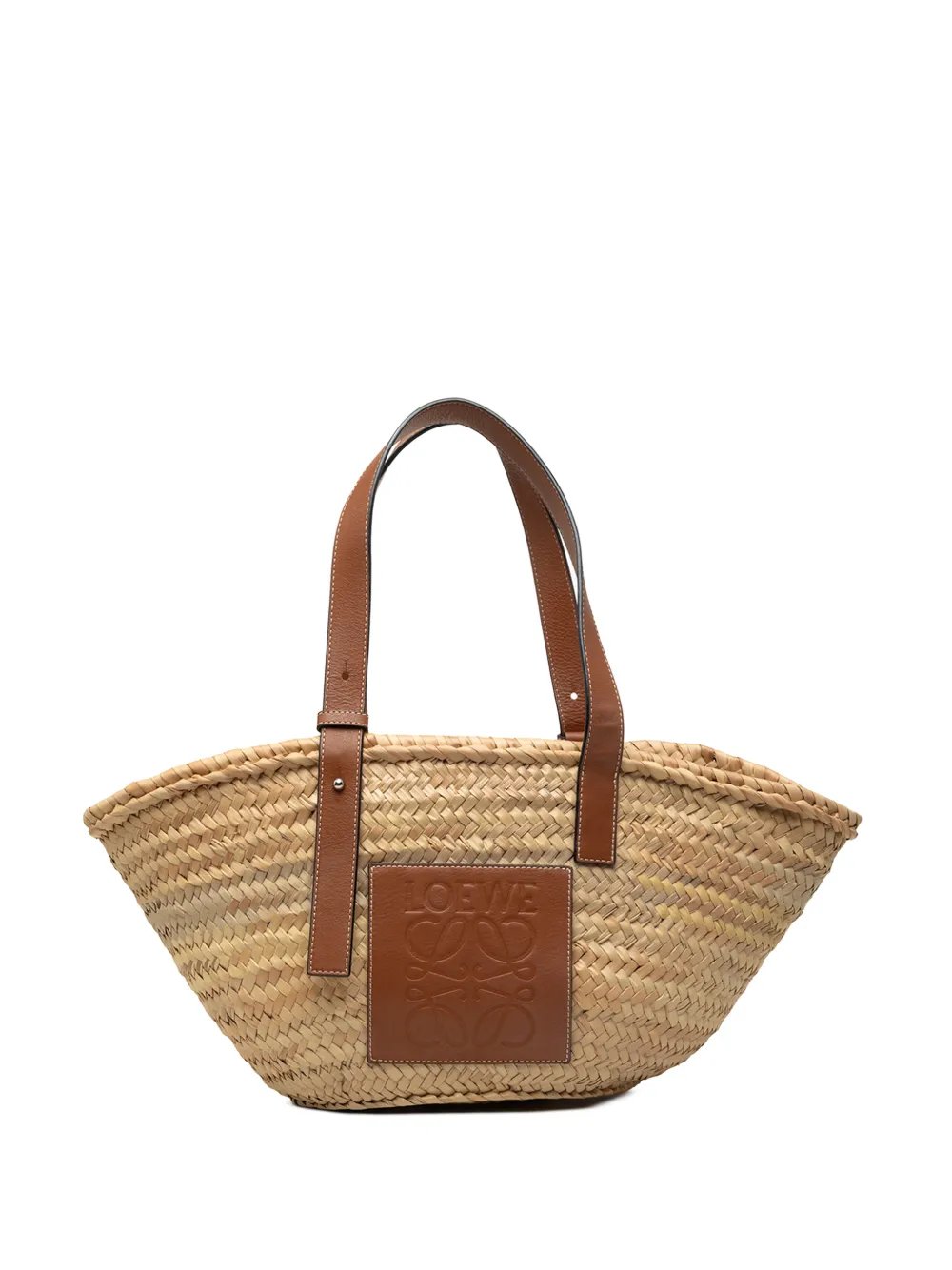 2020 Medium Raffia Anagram Basket tote bag