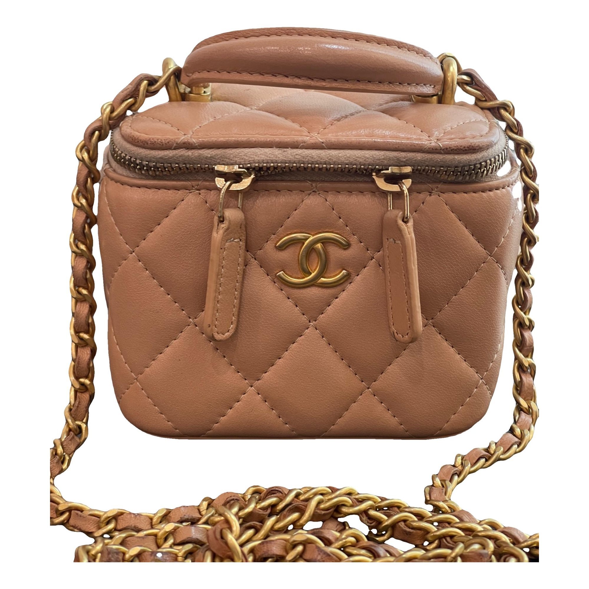 Trendy CC Vanity leather handbag