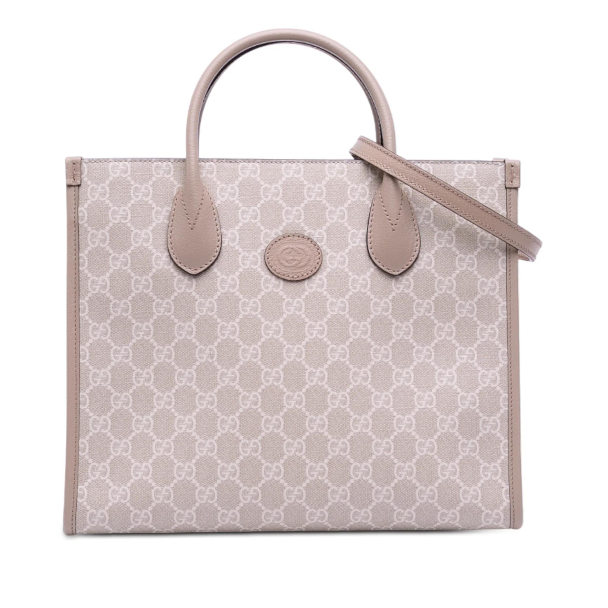 Interlocking leather satchel