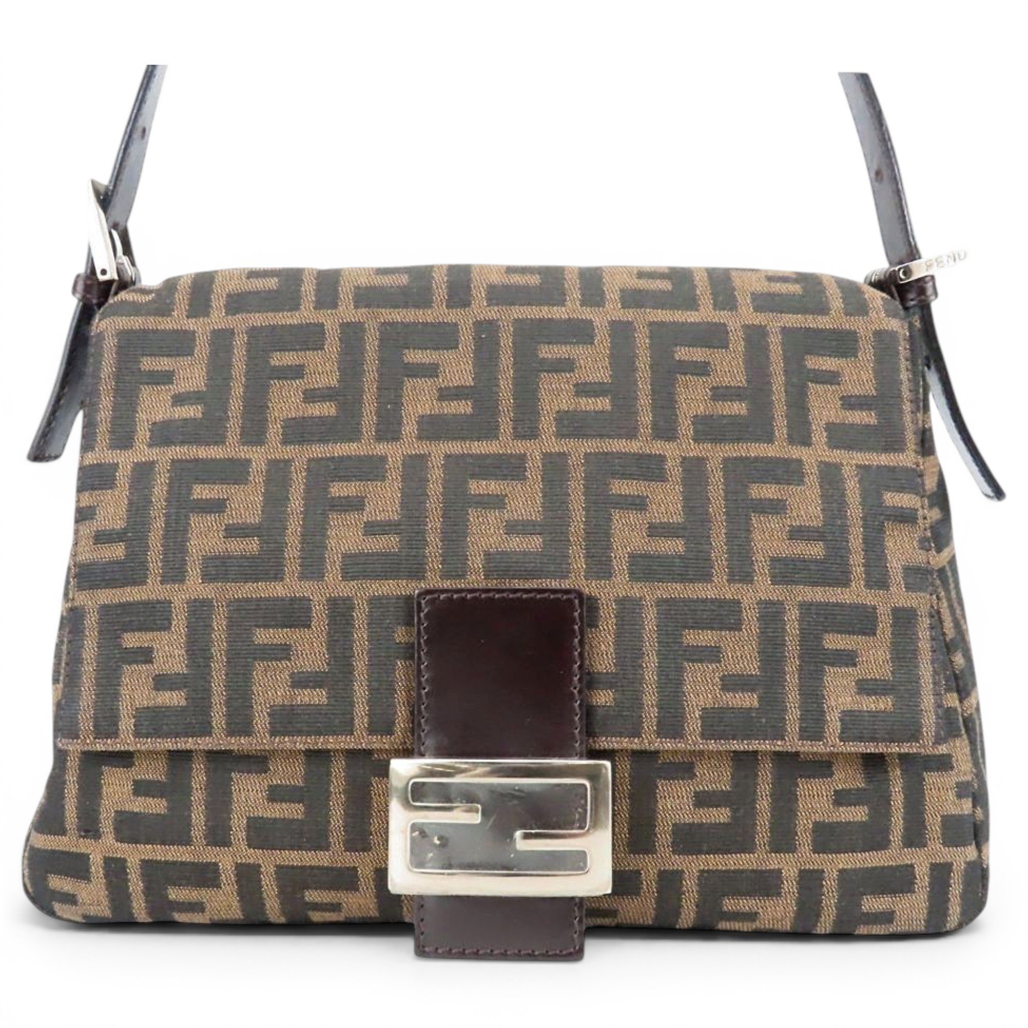 Pocket leather handbag