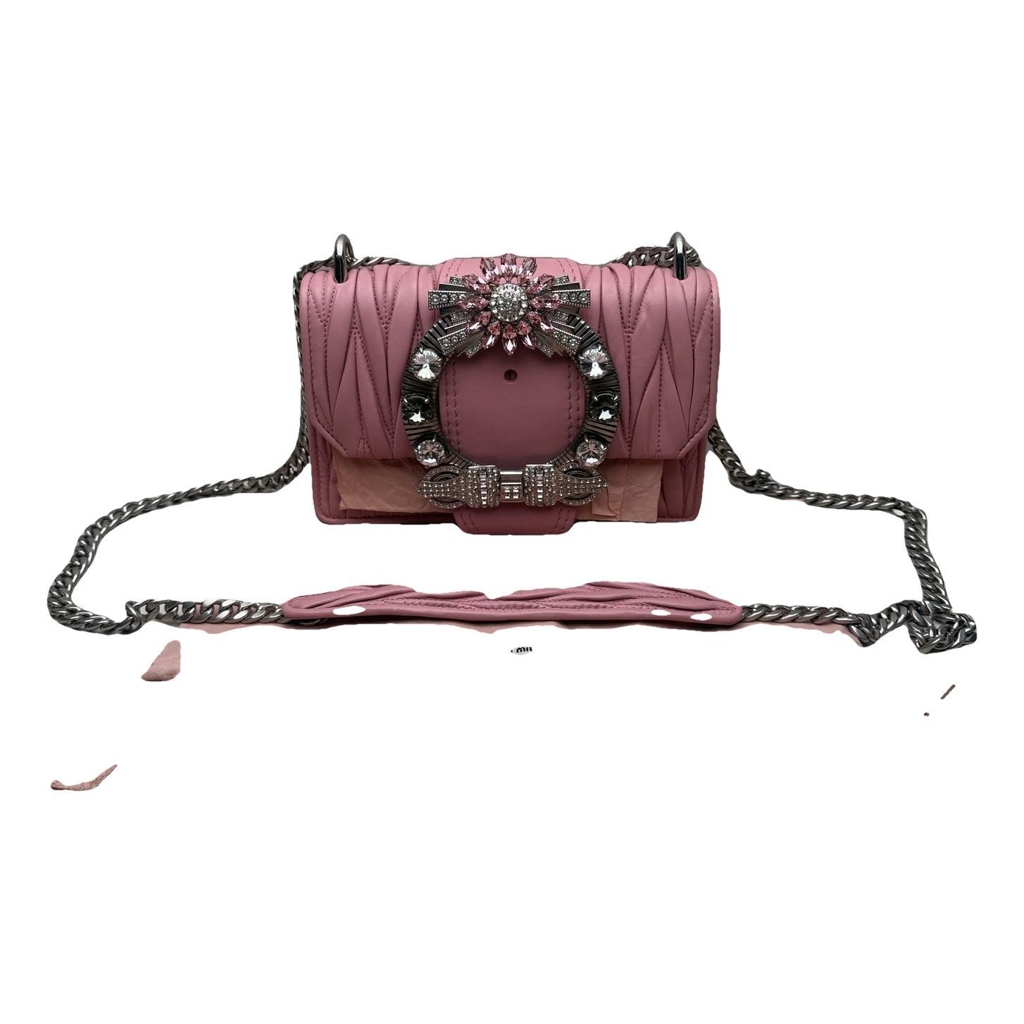 Miu Lady leather handbag