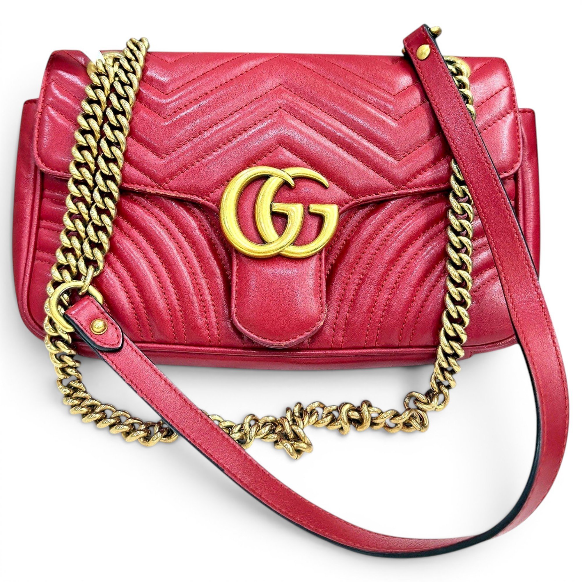 GG Marmont Flap leather crossbody bag