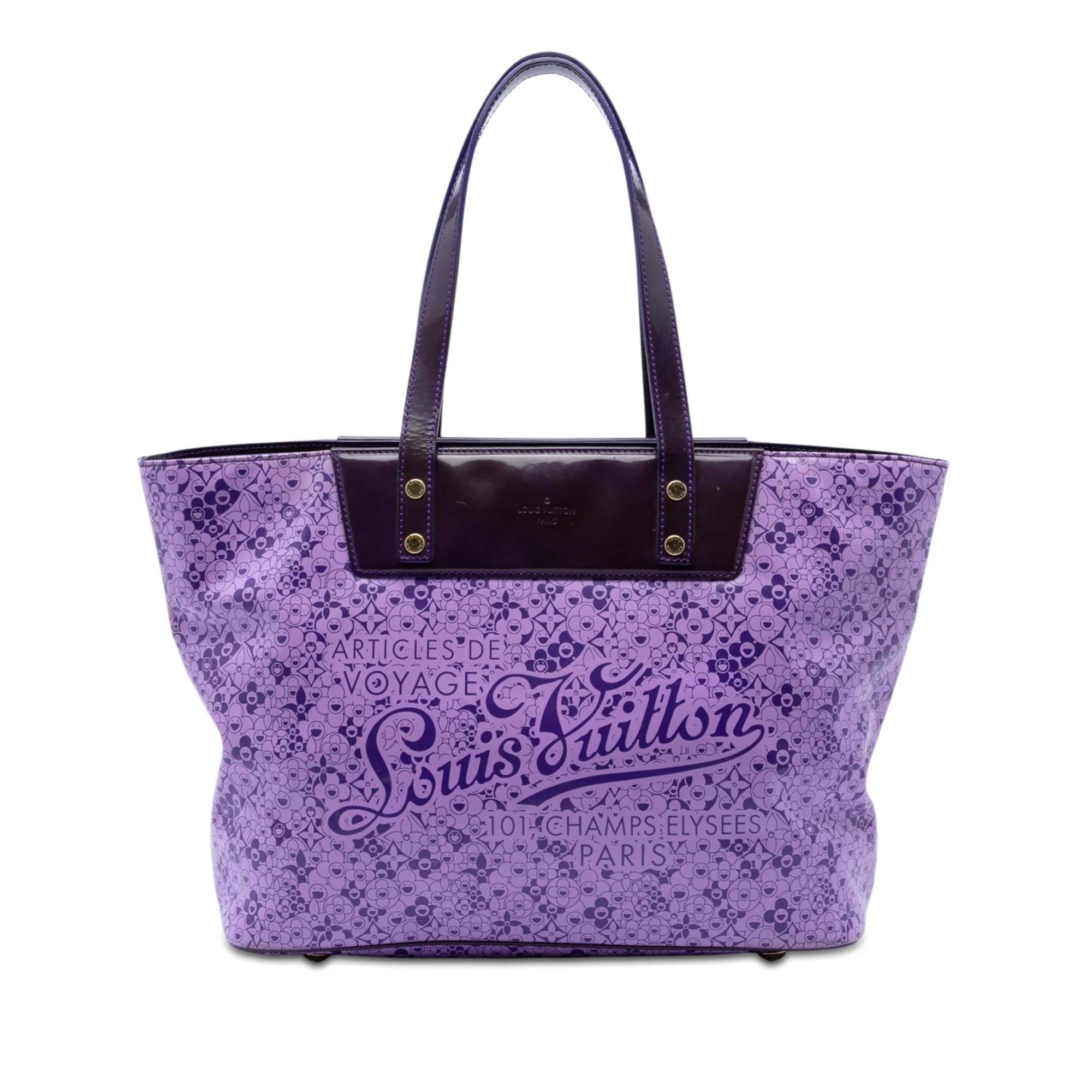 Cosmic blossom patent leather handbag