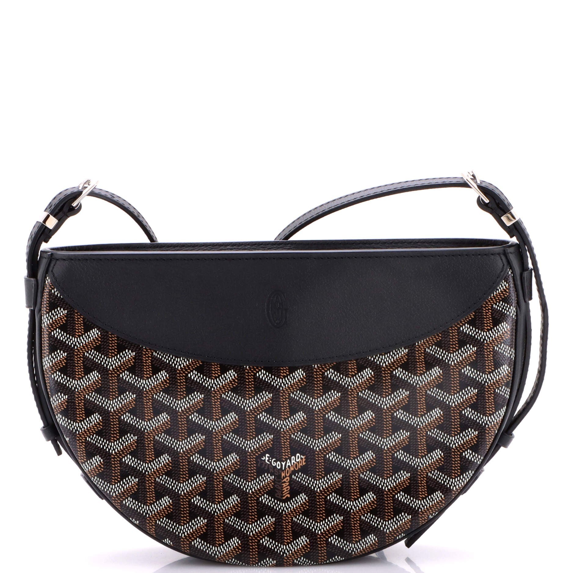 Hirondelle Shoulder Bag Coated Canvas and Leather