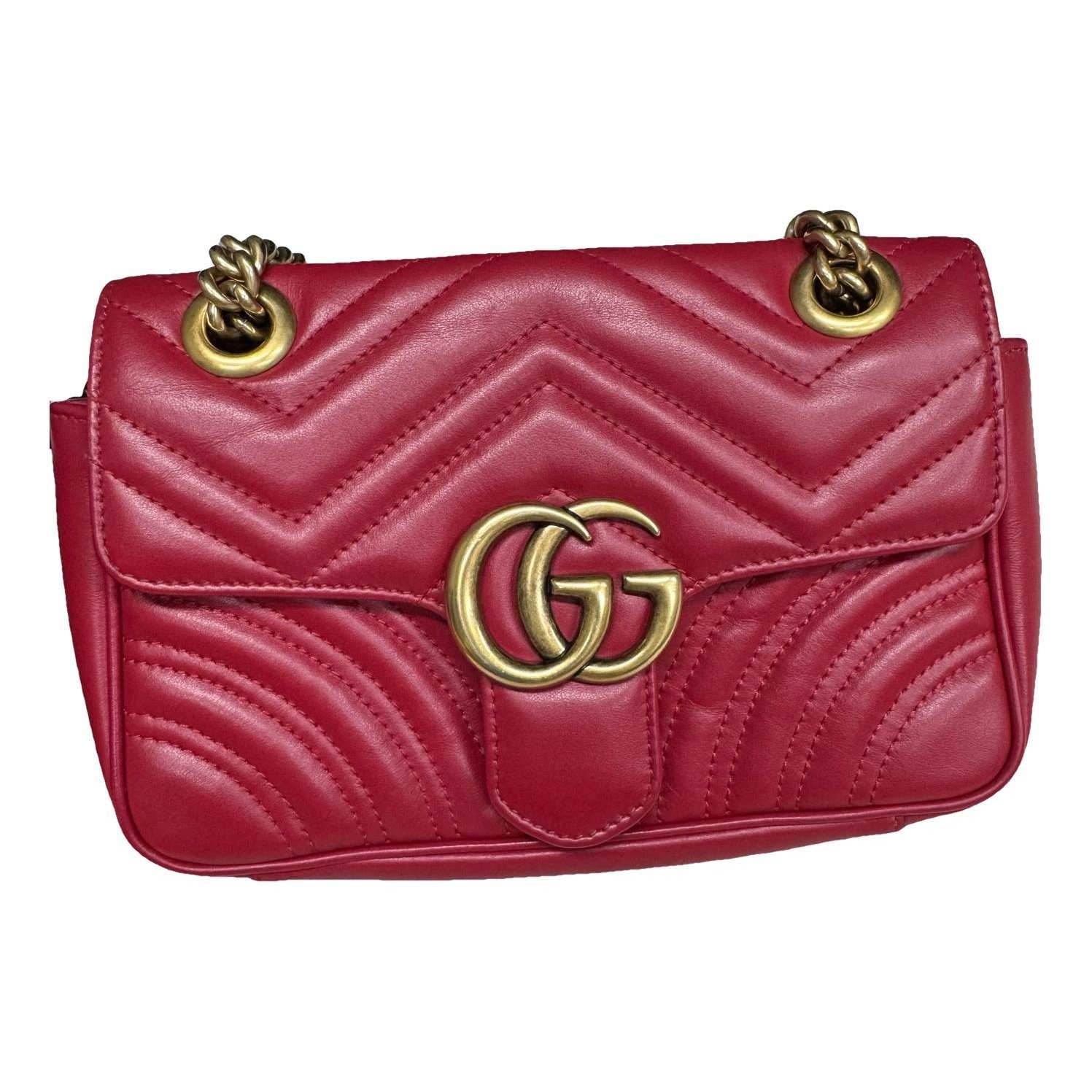 GG Marmont Flap leather bag