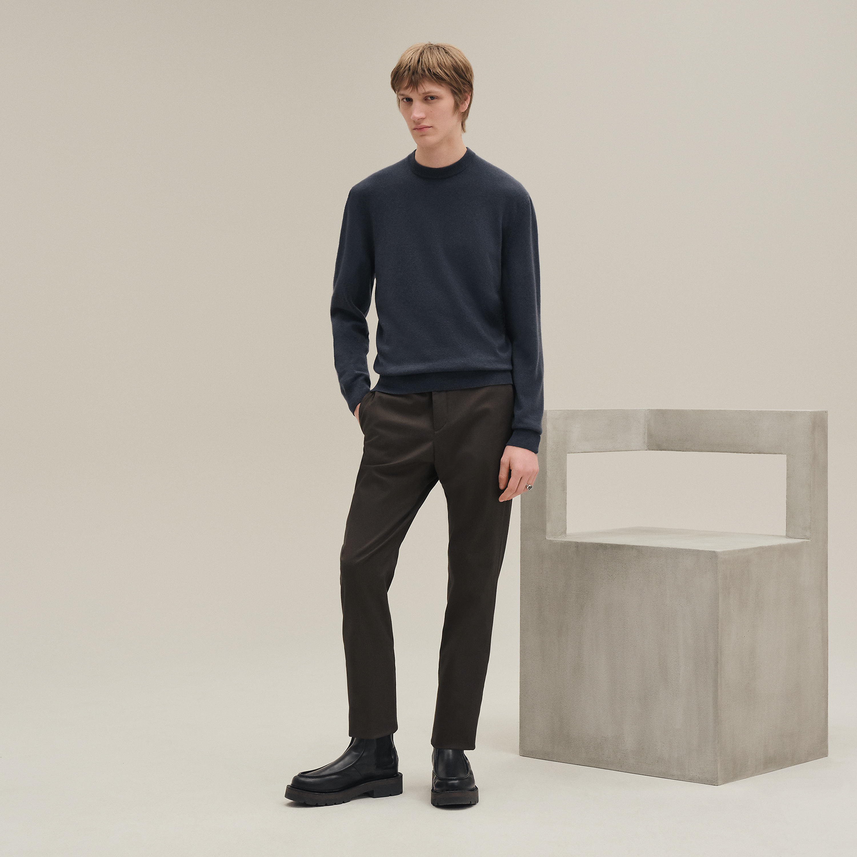 Cashmere "Maillon Chaine d'Ancre" crewneck sweater