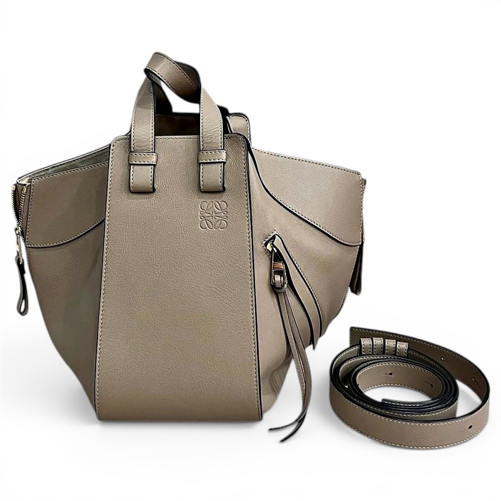 Hammock leather handbag