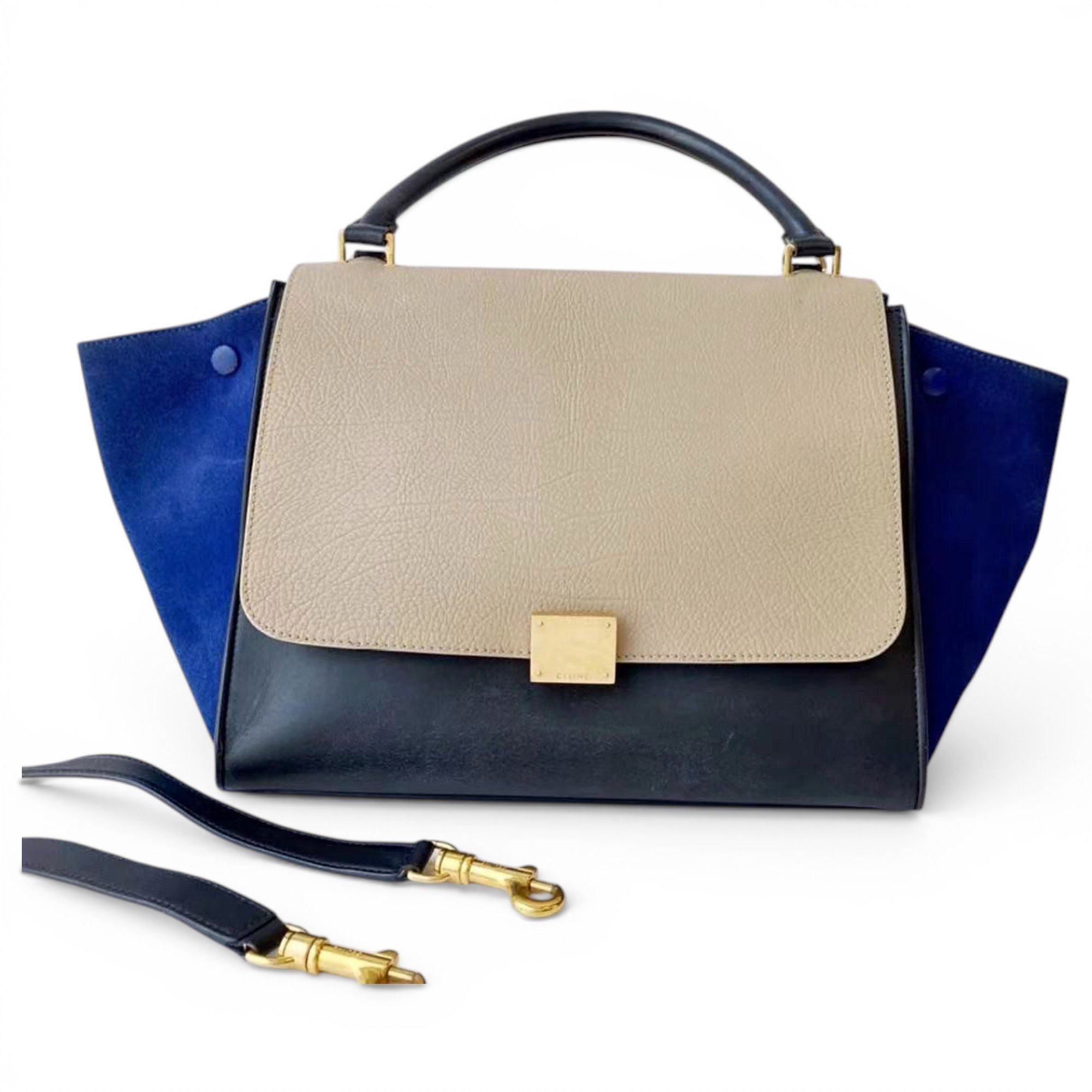 Trapèze leather tote