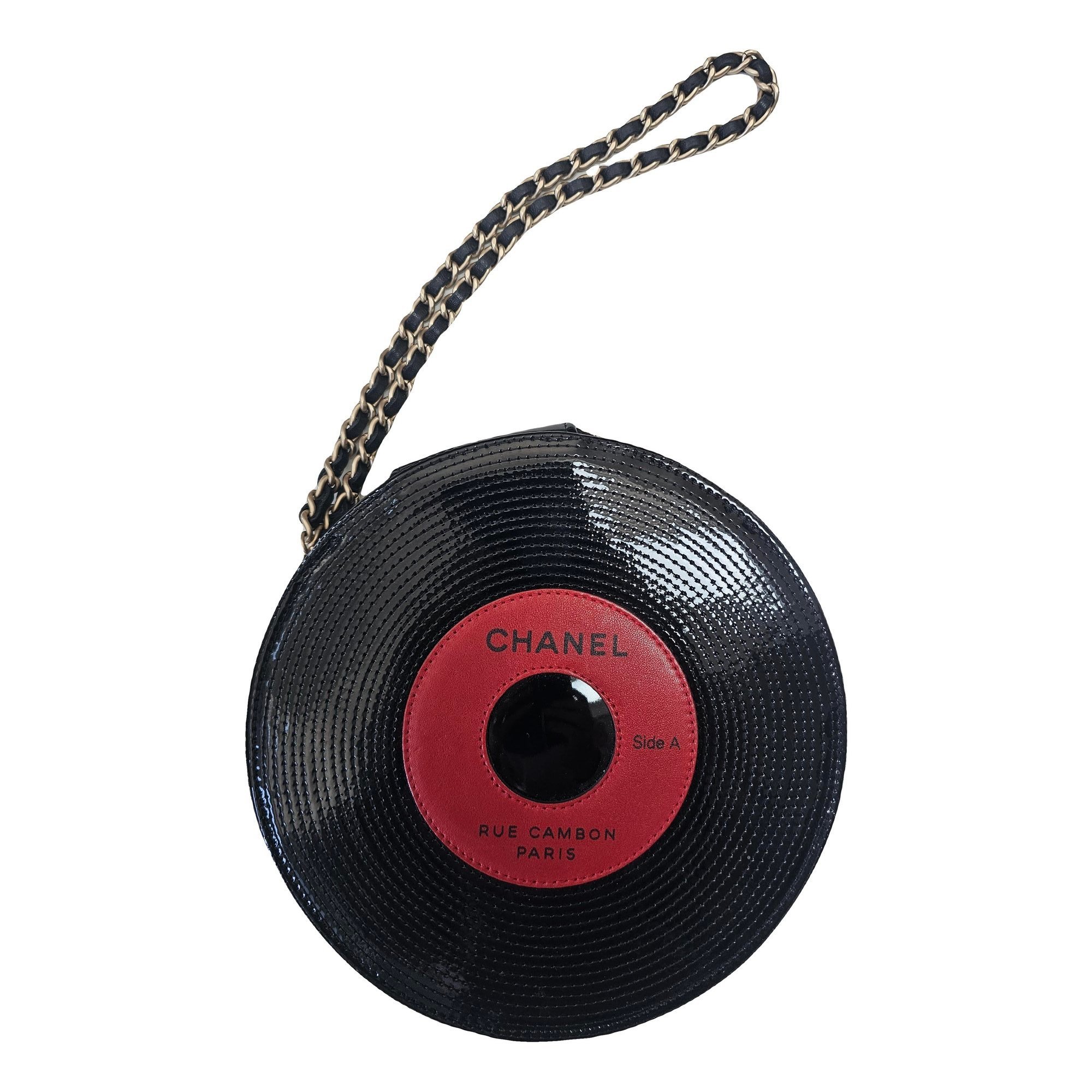 Patent leather clutch bag