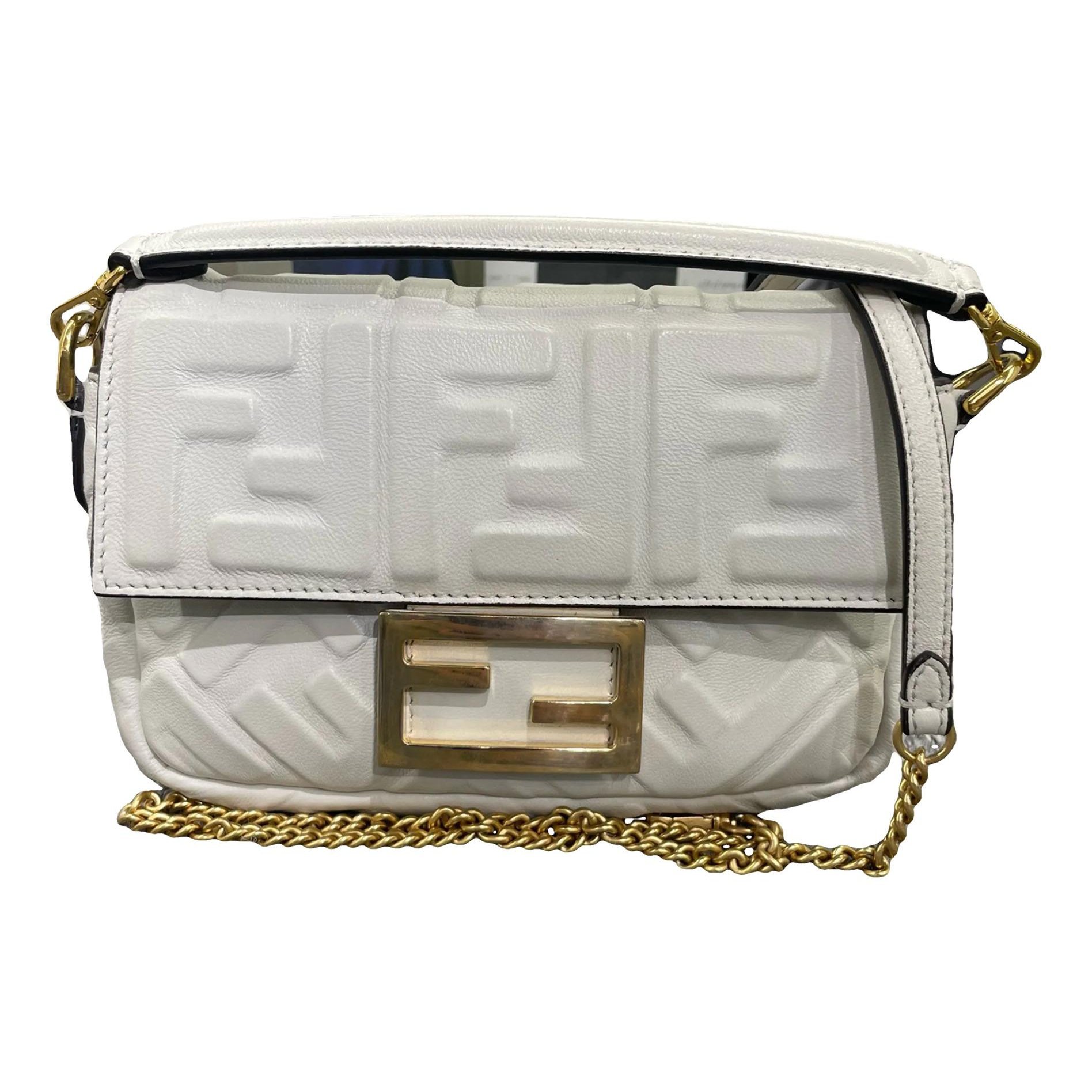 Baguette Chain Midi leather crossbody bag