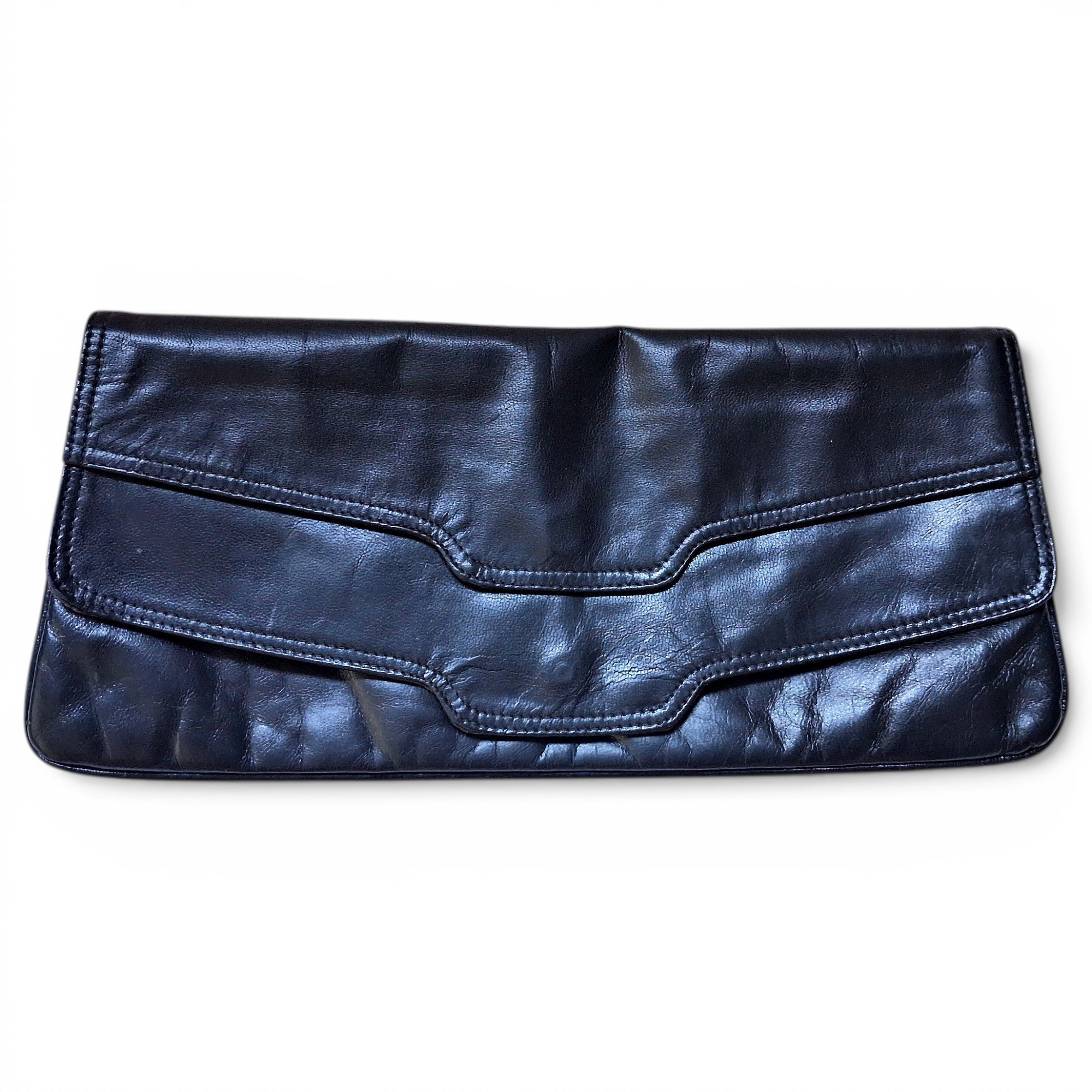 Leather clutch bag