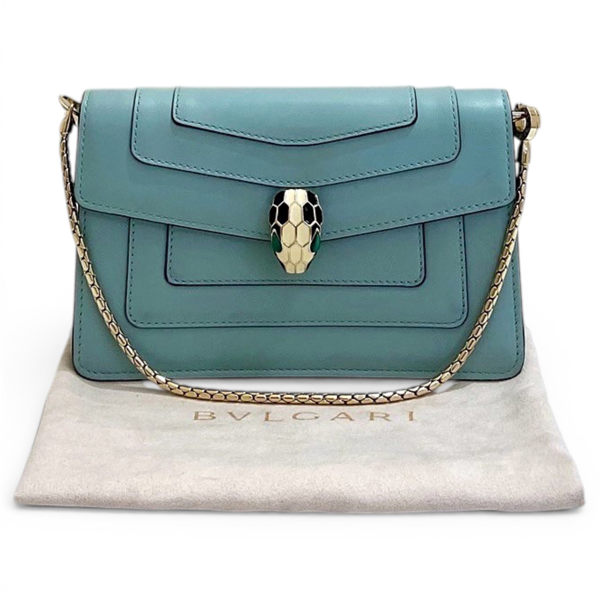 Serpenti leather handbag