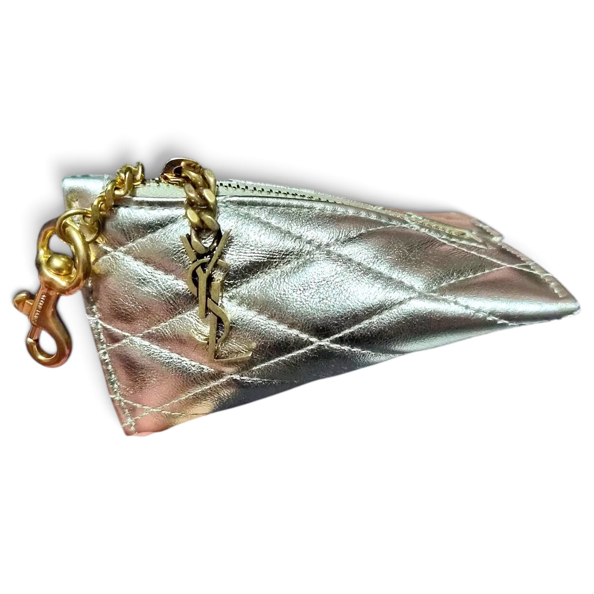 Leather clutch bag