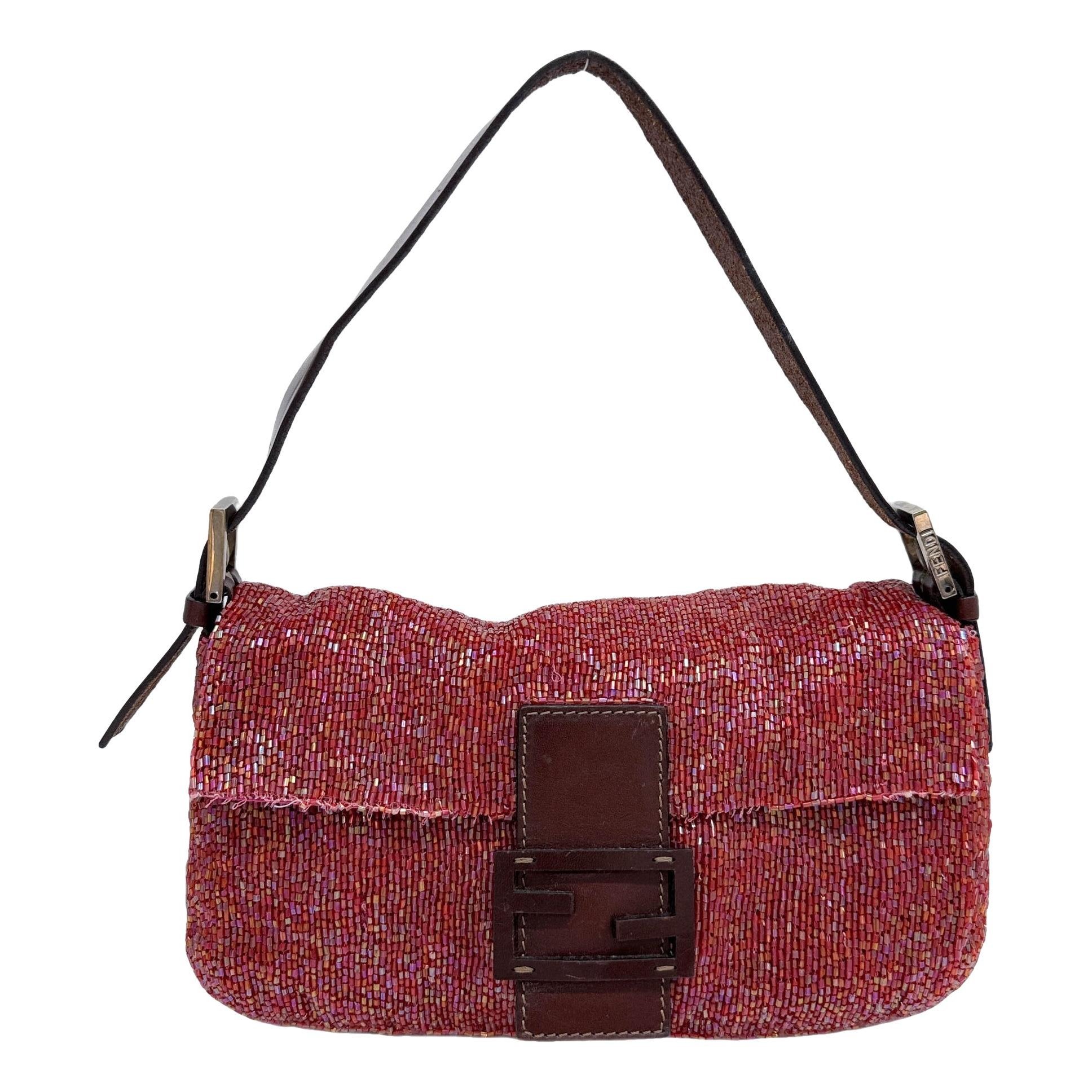 Baguette glitter handbag