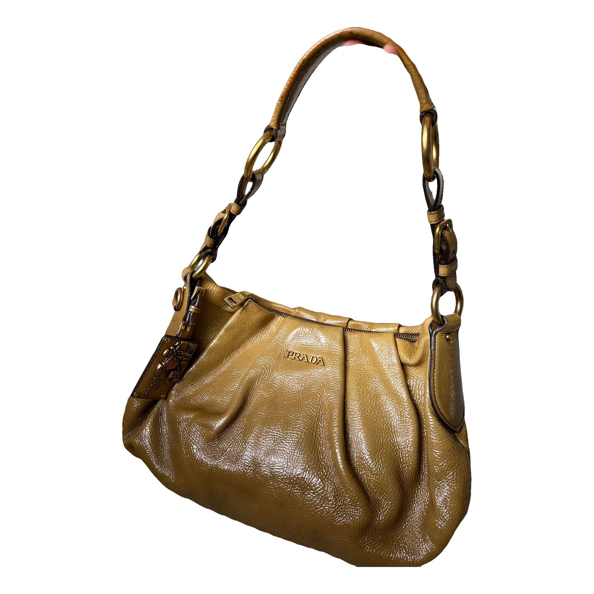 Patent leather handbag