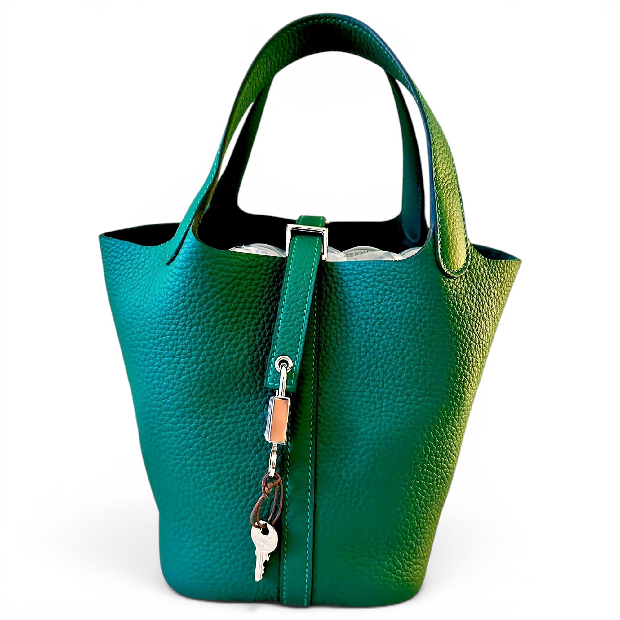 Picotin leather tote