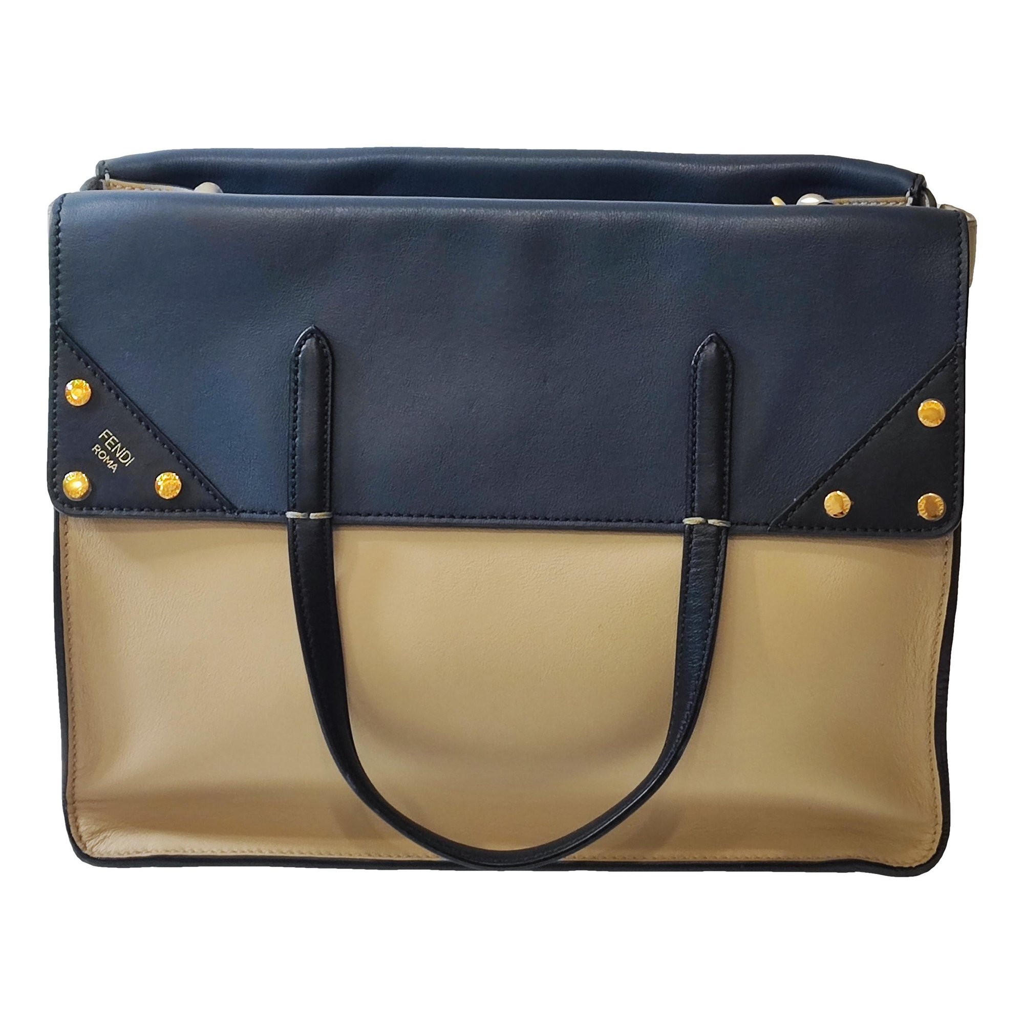 Flip leather handbag