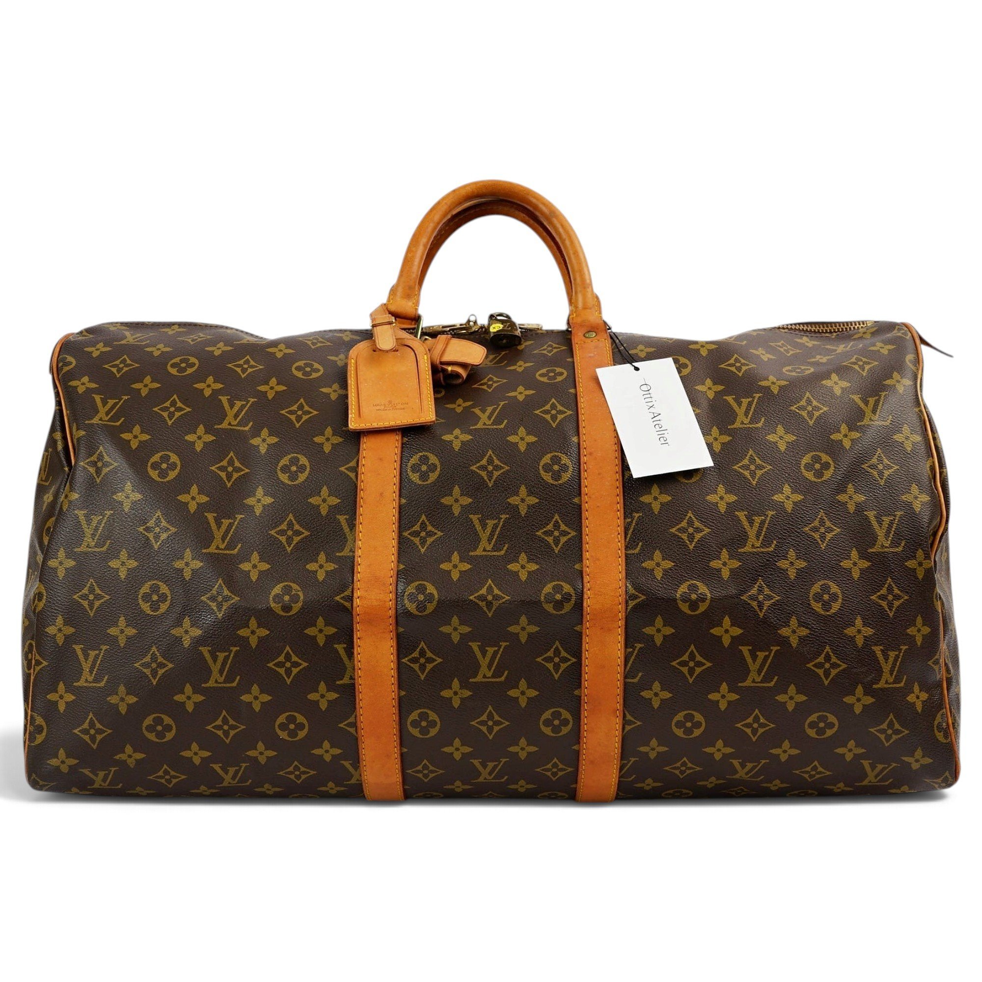 Keepall leather travel bag