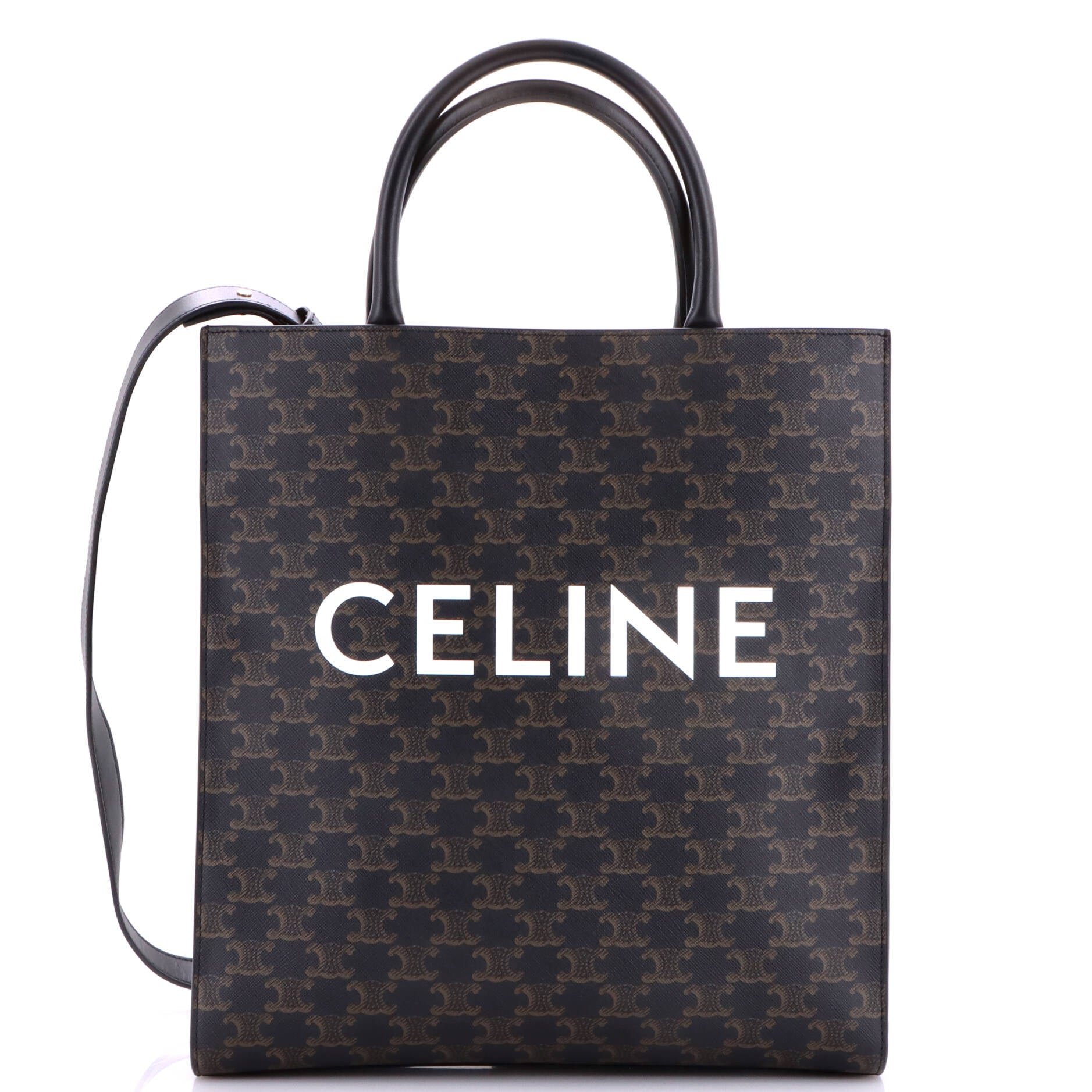 Vertical Cabas Tote Triomphe Coated Canvas Medium
