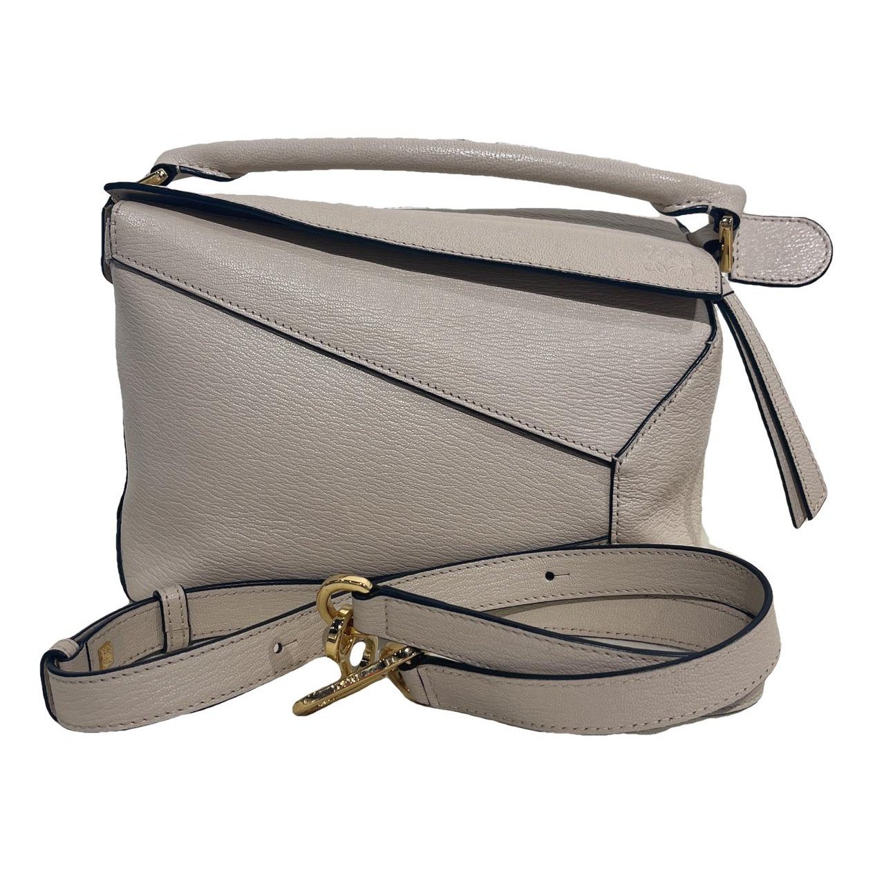 Puzzle leather handbag