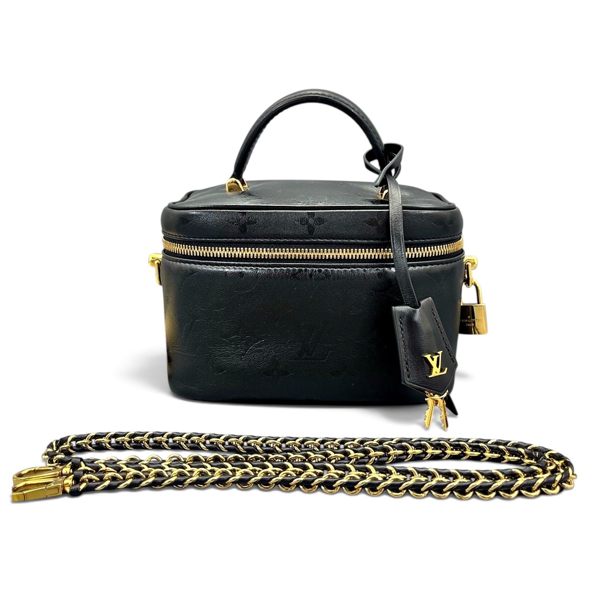 Vanity leather handbag