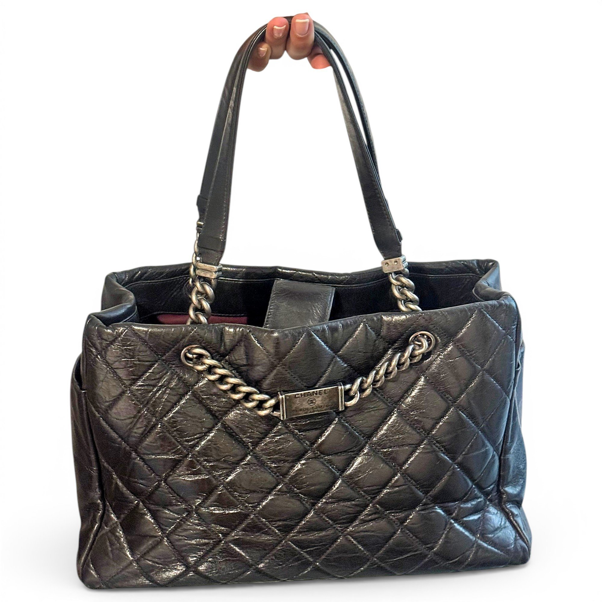 Grand shopping leather tote