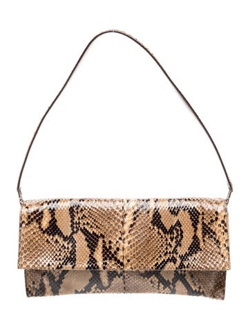 Enameled Metal Triangle Shoulder Bag