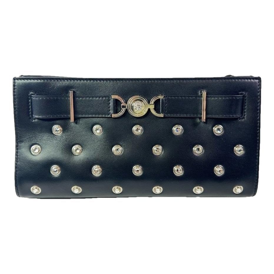 La Medusa leather clutch bag