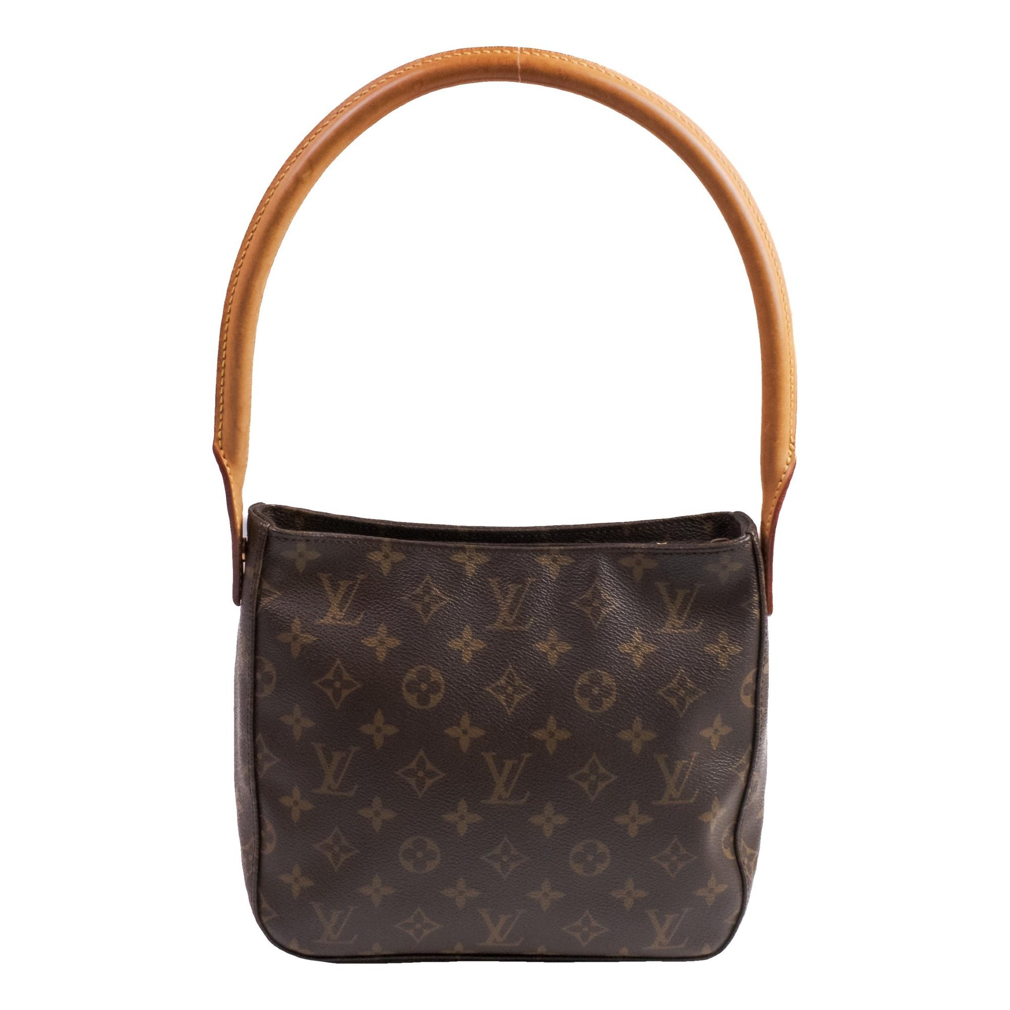 Looping leather handbag