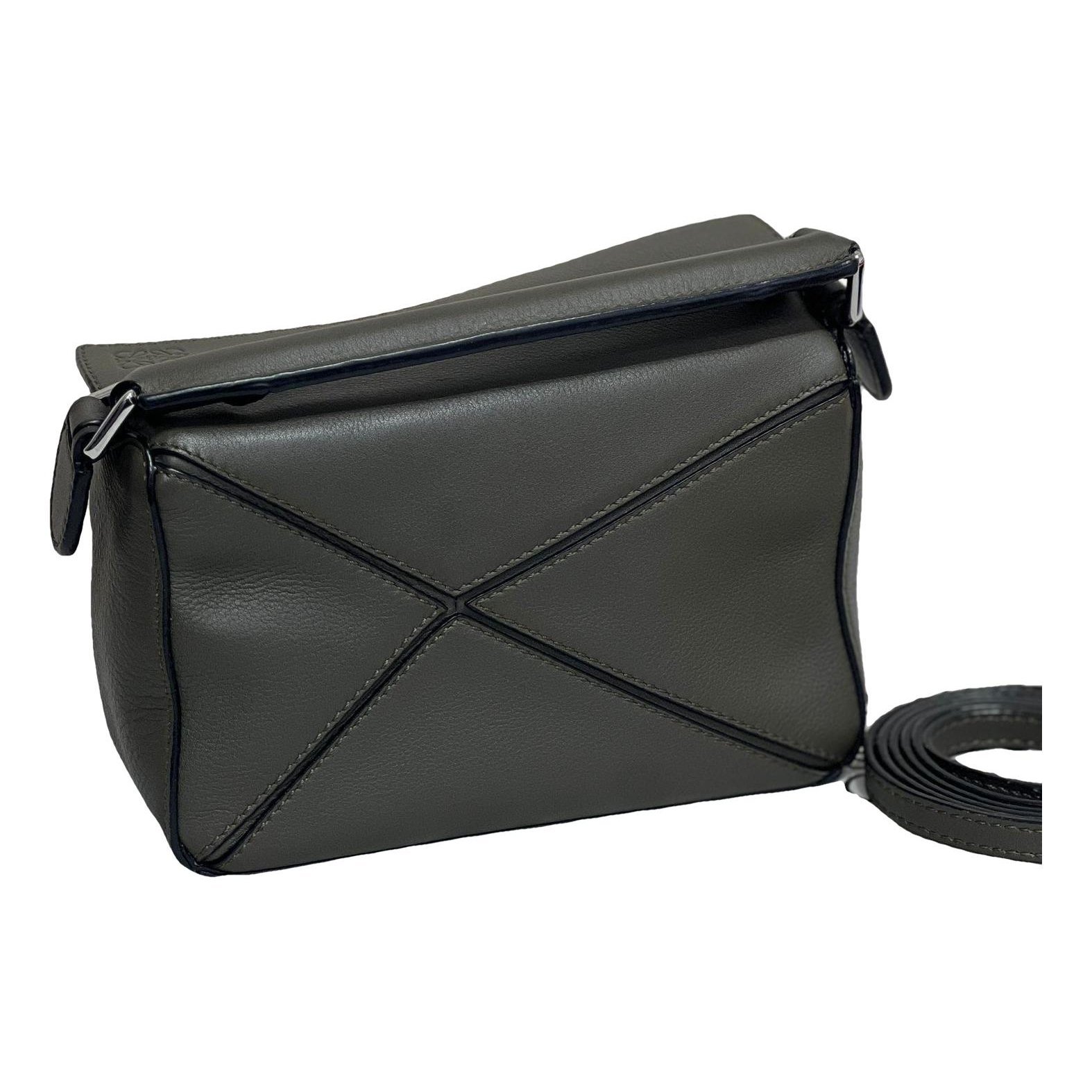 Puzzle leather handbag