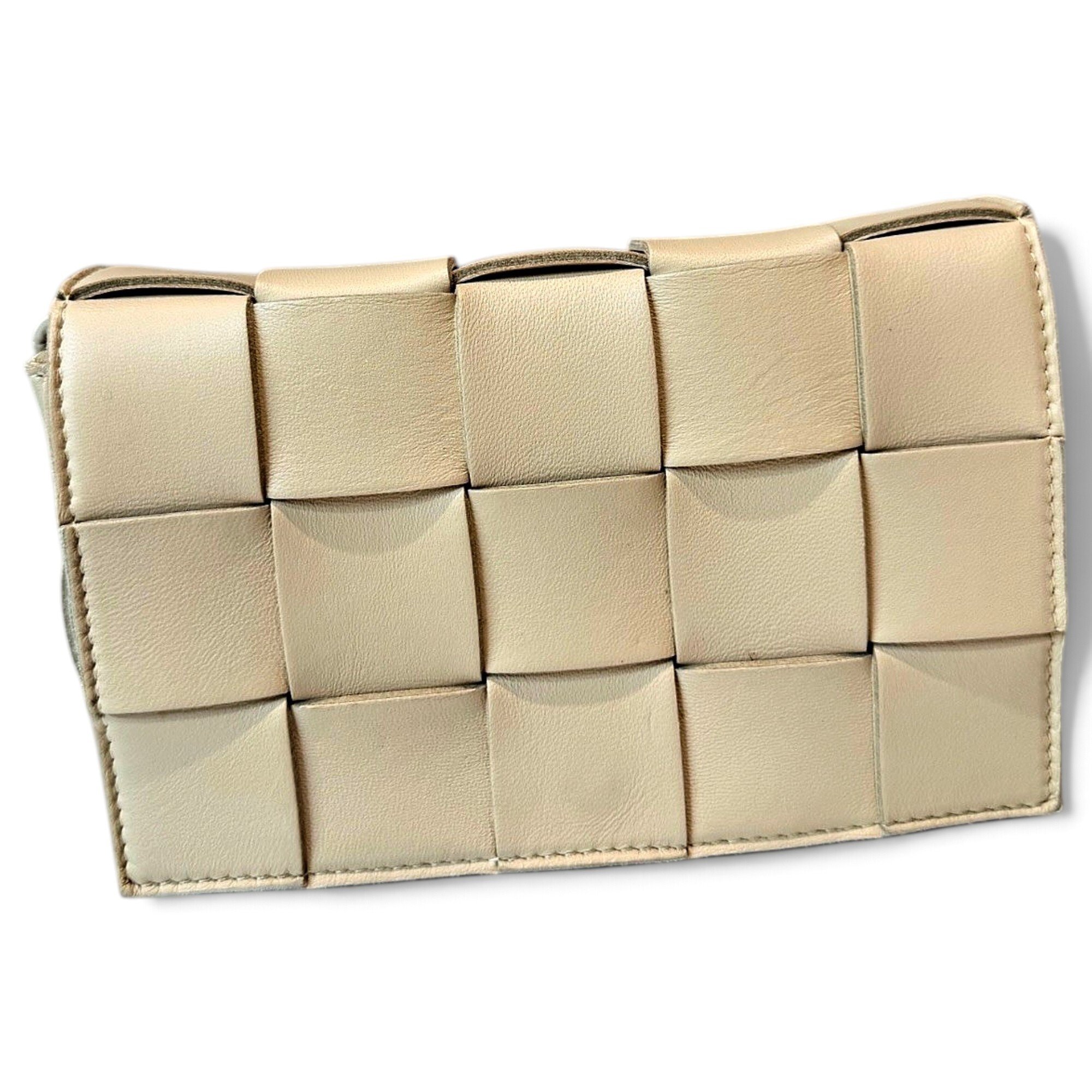 Cassette leather handbag