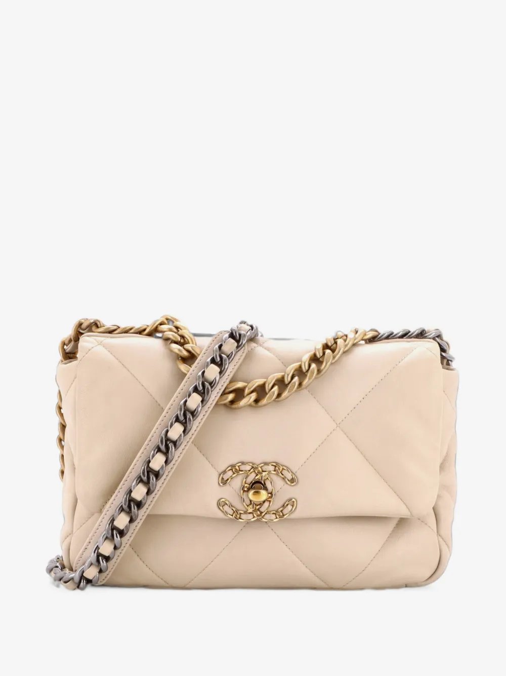 19 Flap Bag Quilted Leather Medium crossbody bag