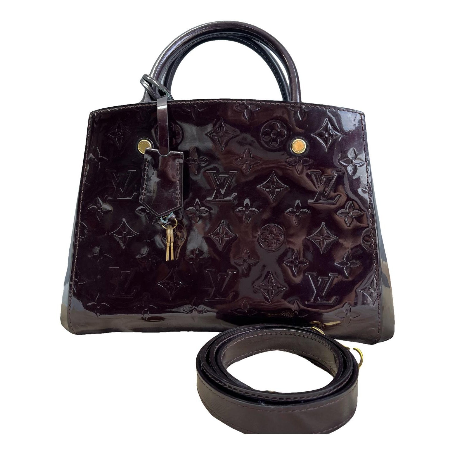Montaigne patent leather handbag