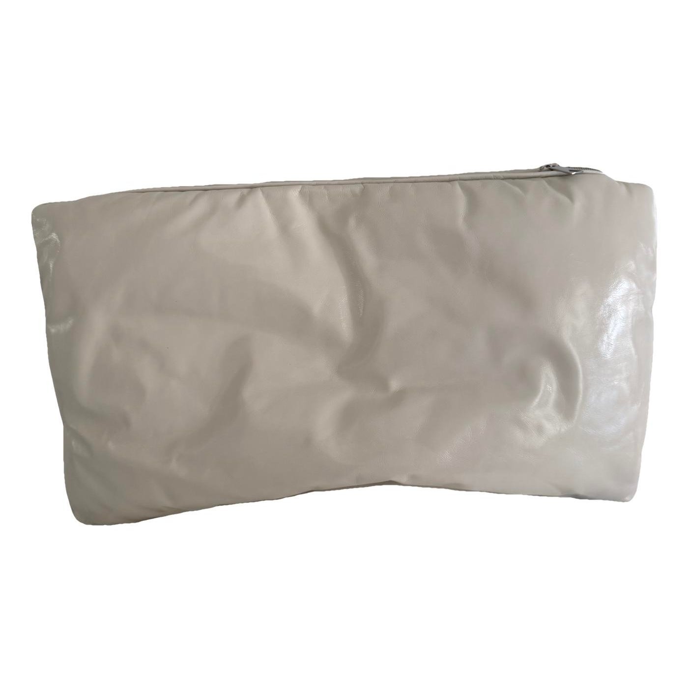 Pillow leather clutch bag