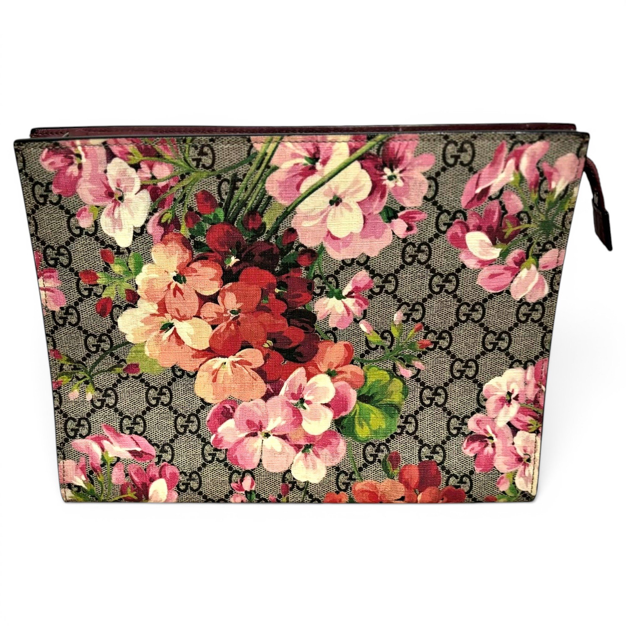 Leather clutch bag