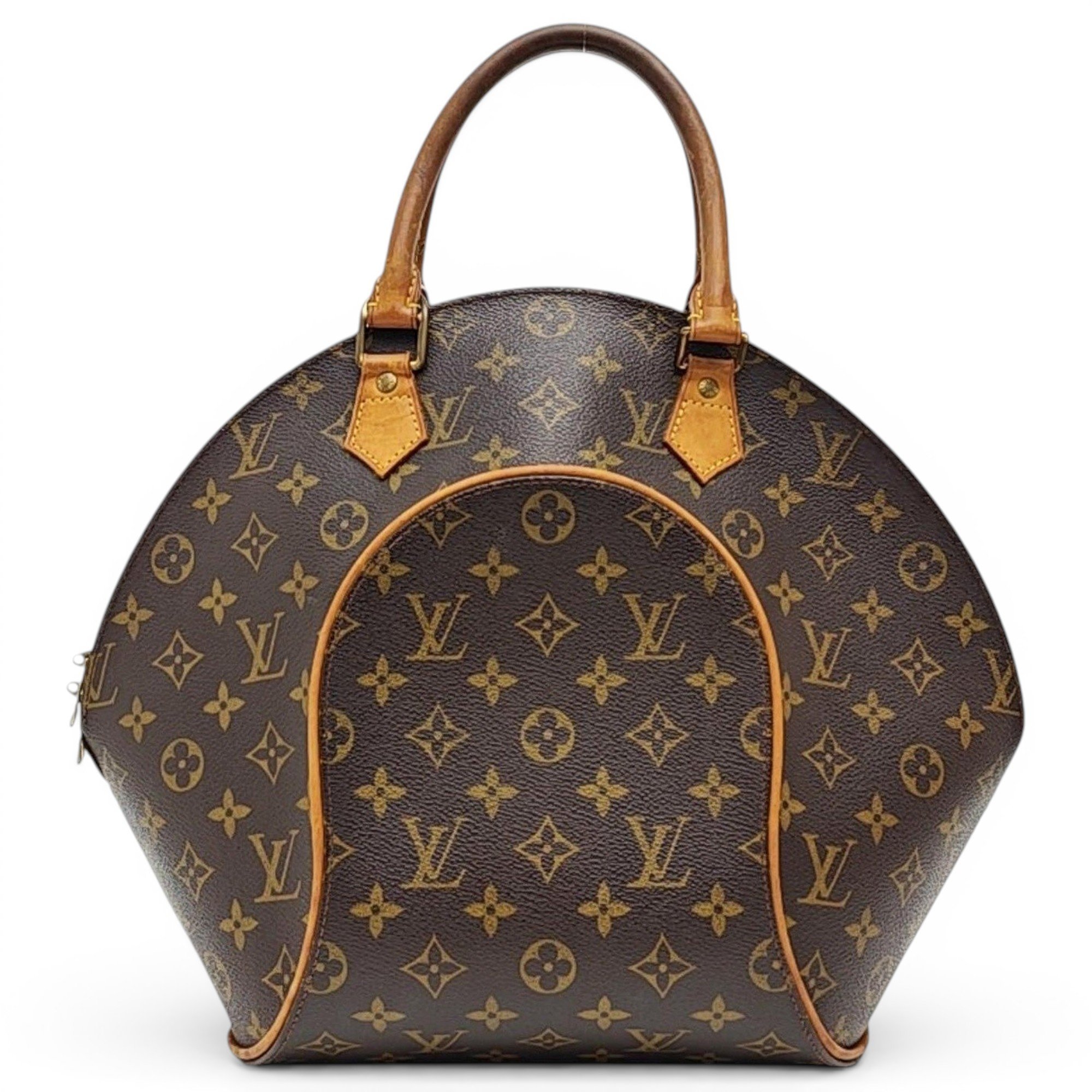 Ellipse leather handbag