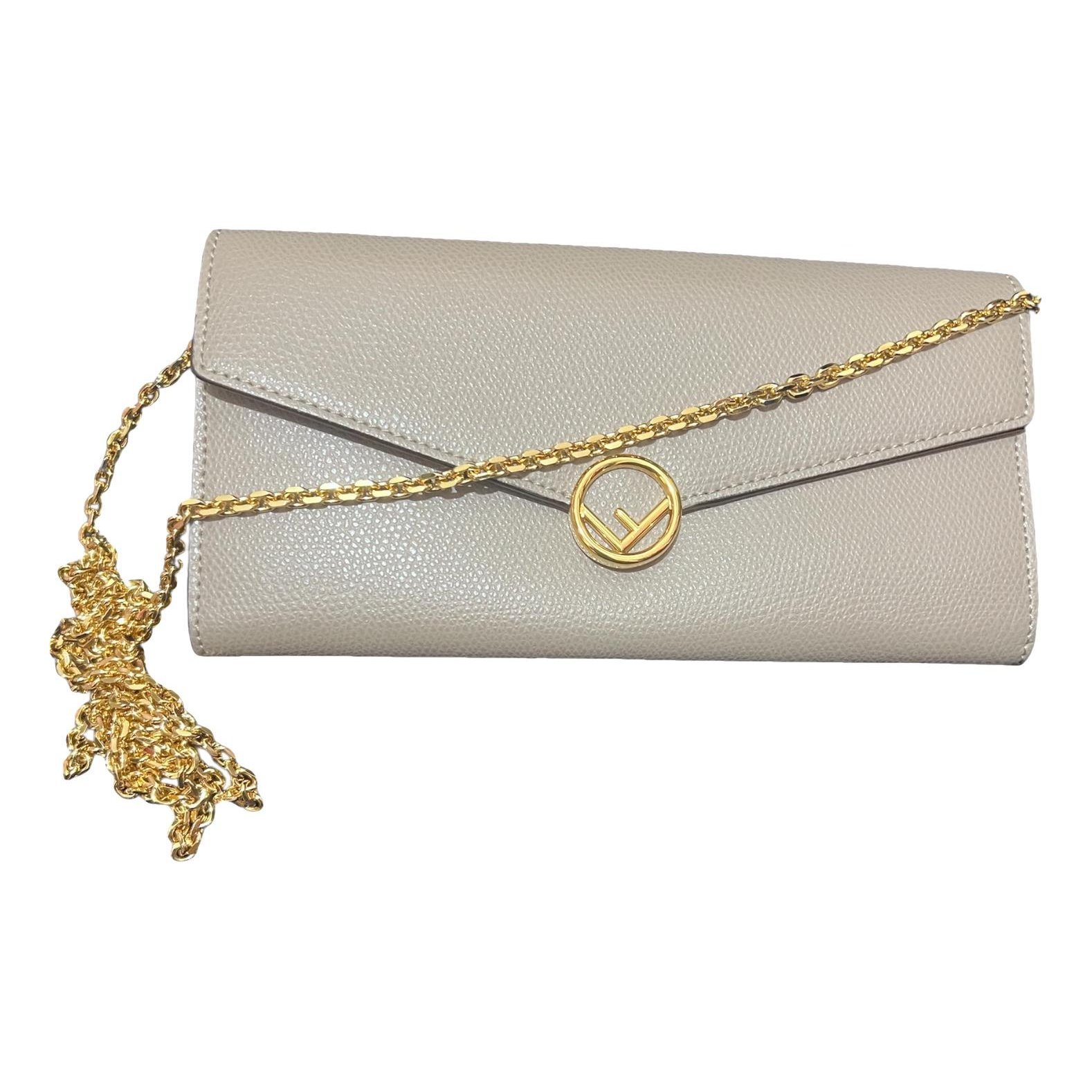Kan I logo leather clutch bag