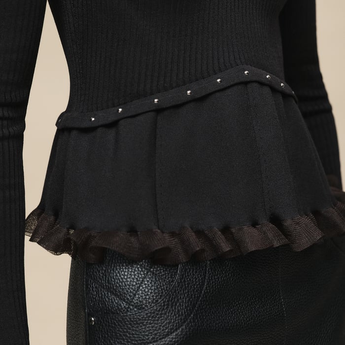 Noir Jewel Long-sleeve Sweater