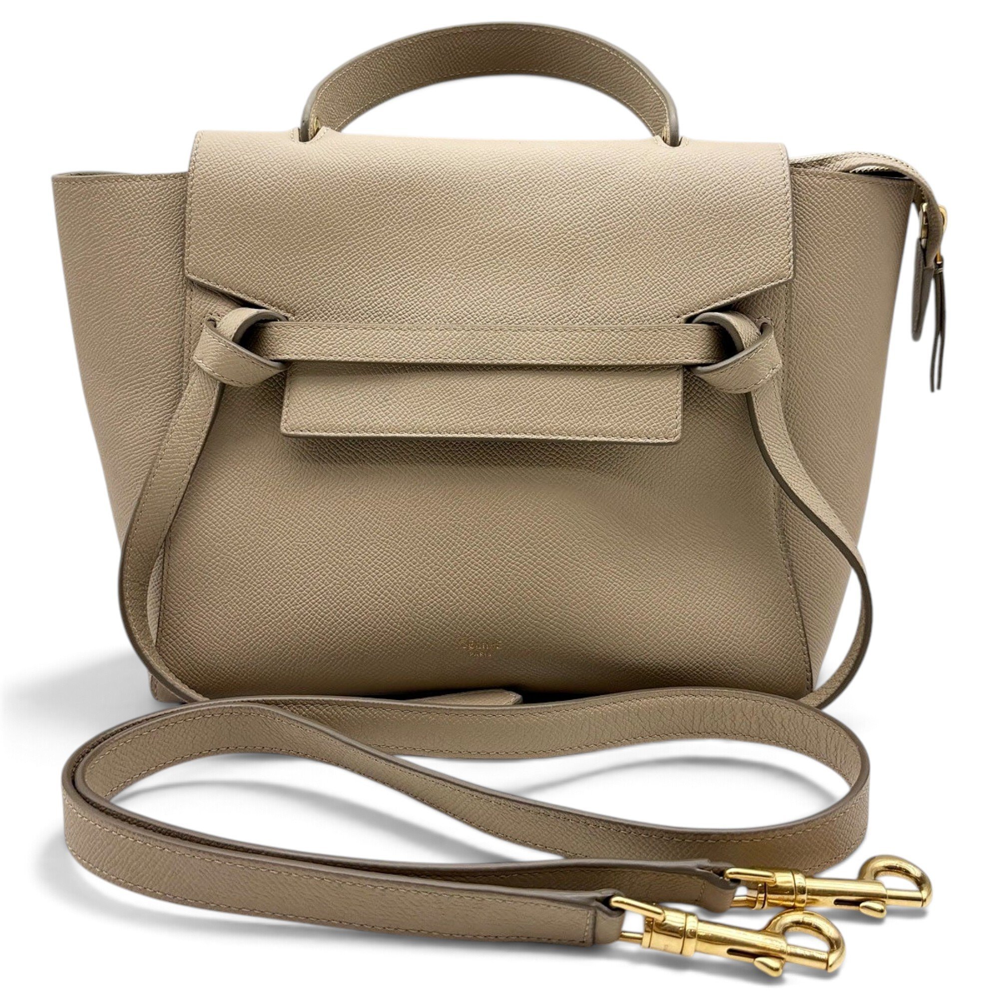 Belt leather handbag