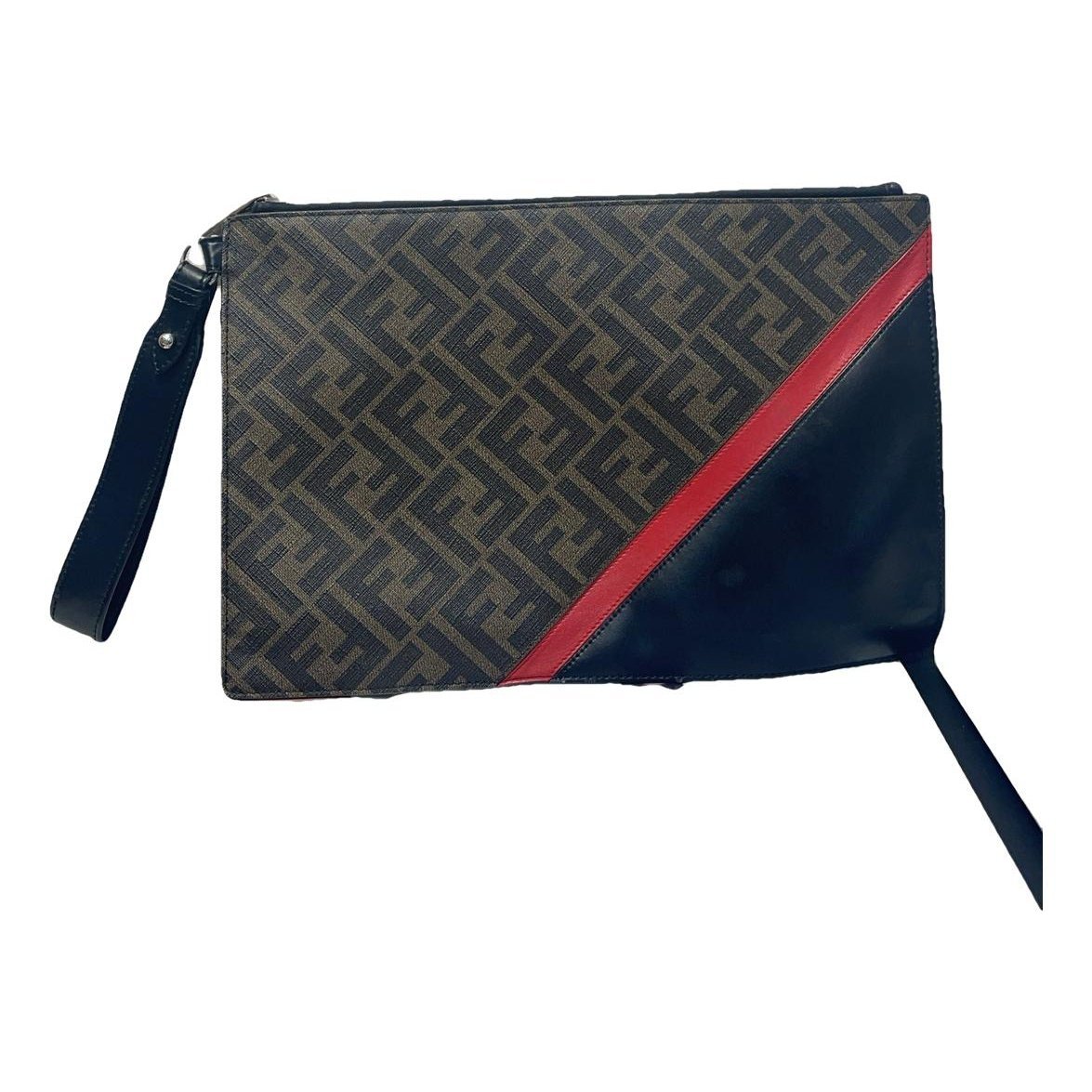 Leather clutch bag